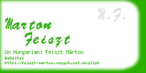 marton feiszt business card